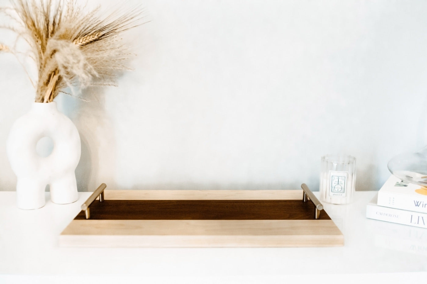 What charcuterie board dreams are made of. This solid hardwood Maple & Walnut serving tray is a versatile and functional work of art. | Serving & Bar Tray, Charcuterie Board - Maple & Walnut Hardwood